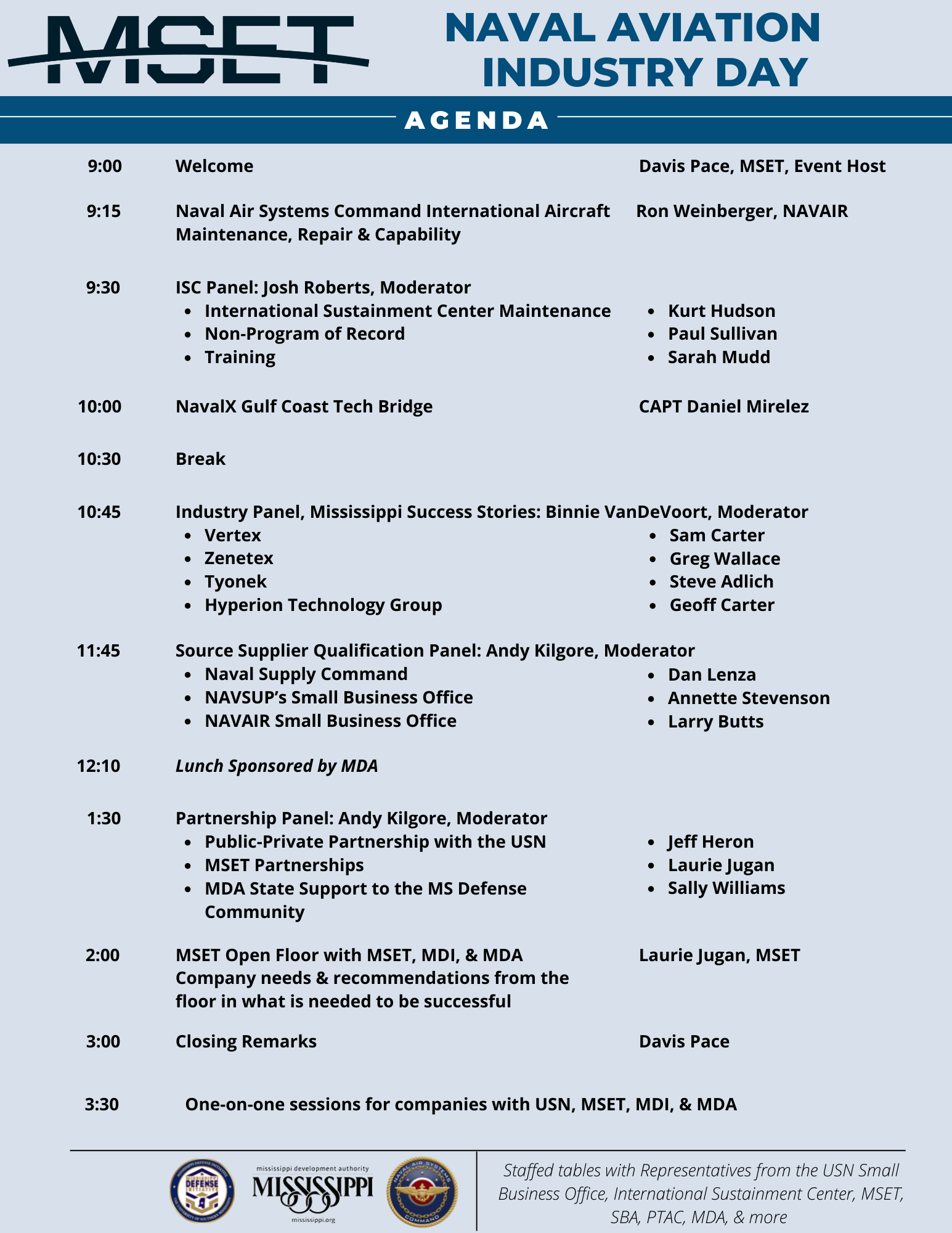 Naval Aviation Industry Day | MSET - Mississippi Enterprise for Technology